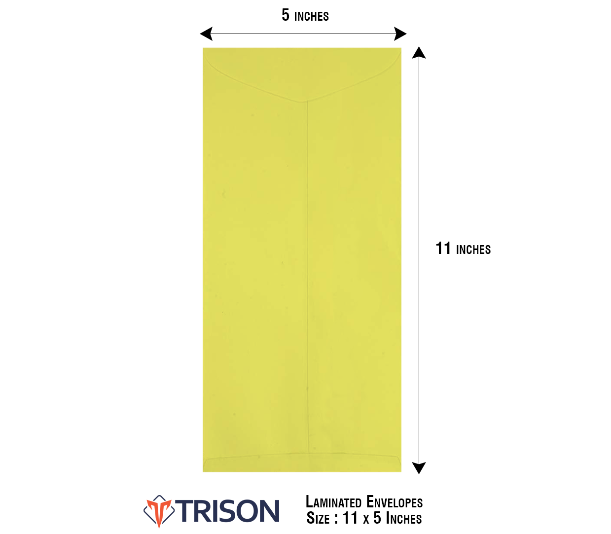 Trison Yellow Laminated Envelopes