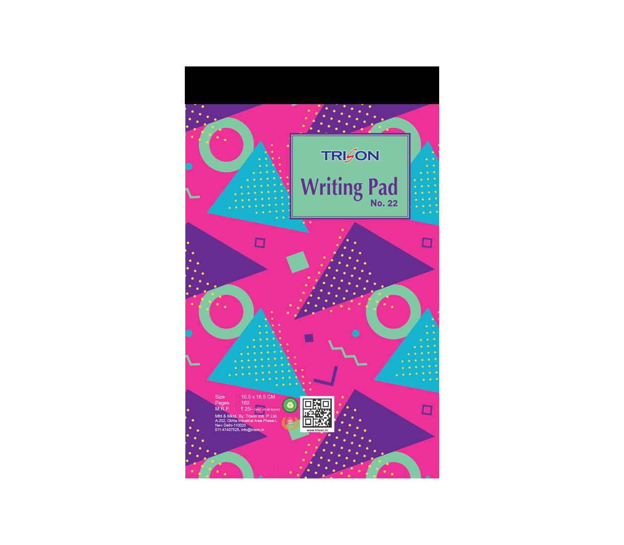 Trison Writing Pad No. 22 (10.5 X 16.5 cm) - Pack of 5