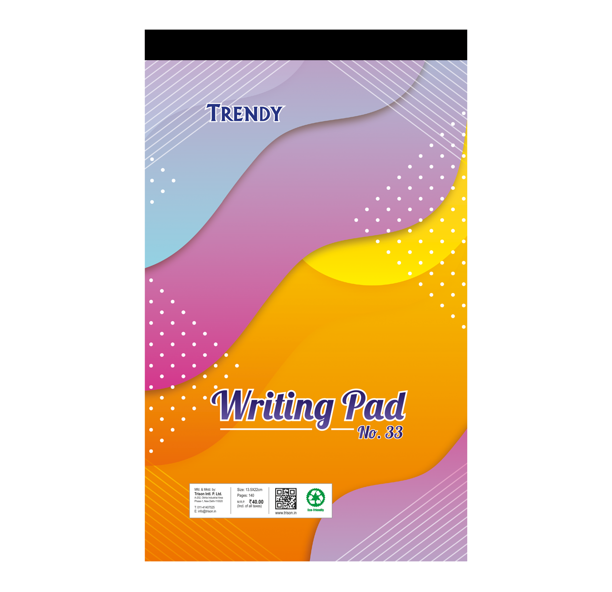 Trendy Writing Pad No. 33 (13.5 X 22 cm)