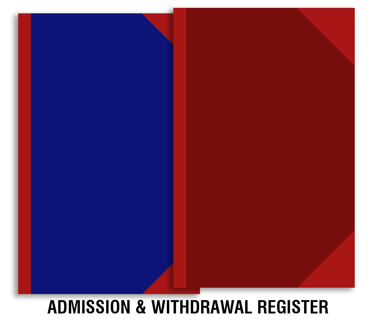 Trison Admission & Withdrawal Register | 70 GSM | Archival quality acid-free green ledger paper | Manually stitched and red canvas hardbound (R/B binding) | PVC rexine cover | Pre-printed format | Size: 21.5x34 cm | Available in No./Pages: 2/128, 4/256, 6/384 & 8/512 | admission | withdrawal | admission and withdrawal | admission withdrawal | school accounts book | accounts book