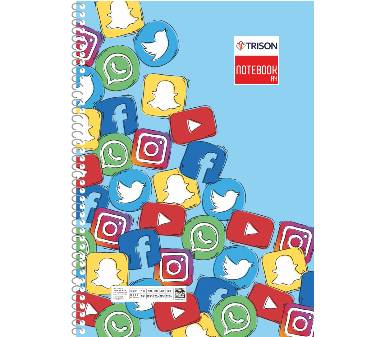 Trison Students Spiral Notebook A4 (21 X 30 cm)