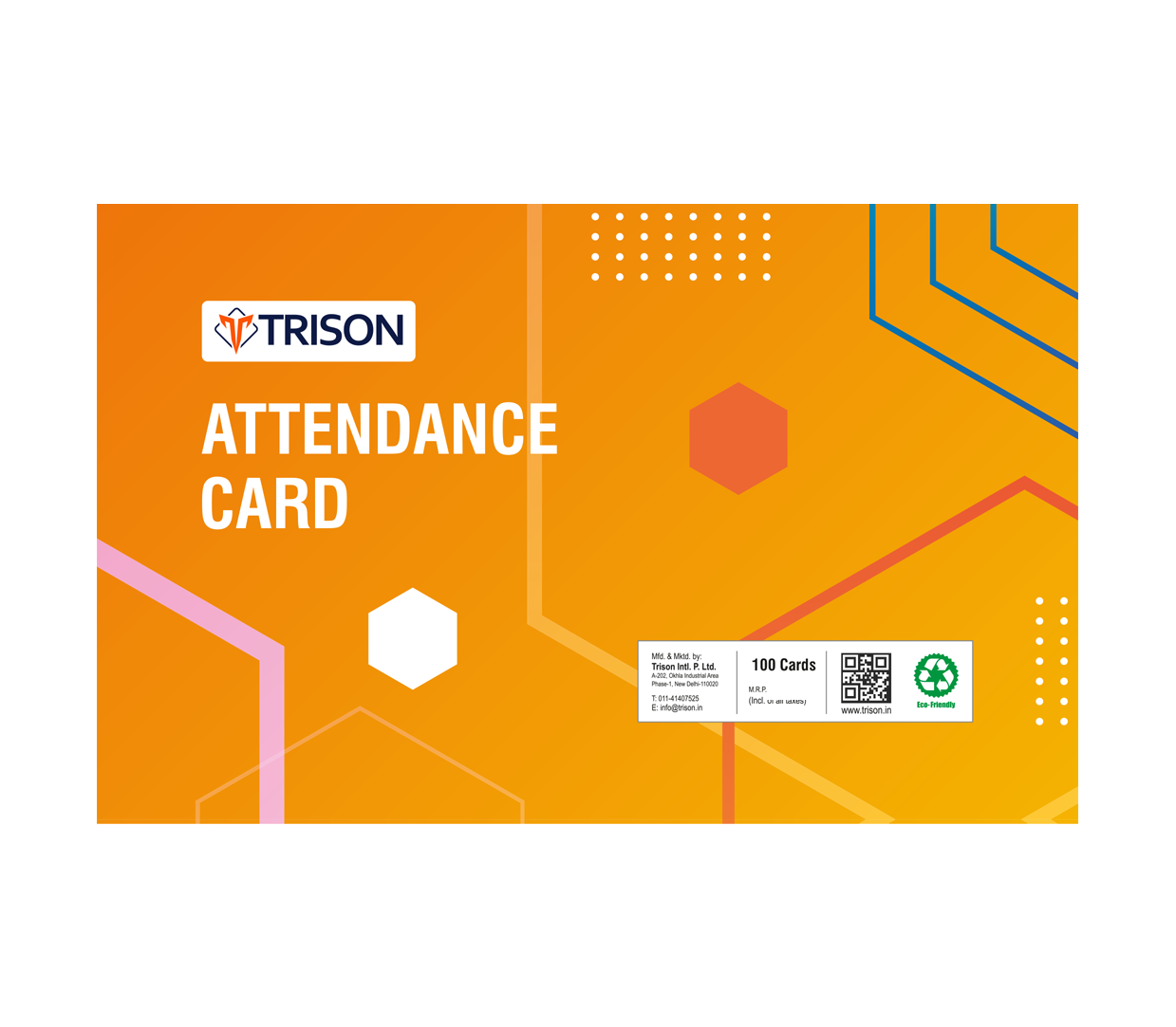 Trison Attendance Card ideal for handling the accounting records of labor, and staff in any organization | Pack of 100 foldable cards | Pre-printed attendance format | 150 GSM of premium quality thick white paper board | Easy to fold | pocket-size card | Size: 11x17.5 cm | attendance card | attendance | labour attendance | labour card | workers card | workers attendance | worker | wages card | staff attendance card | staff attendance | monthly attendance