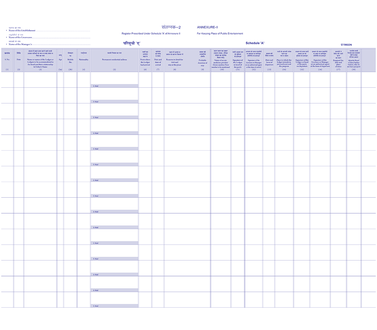 Hotel Register