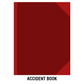 | Trison Accident Book (Size B4) | 70 GSM | Archival quality acid-free green ledger paper | Manually stitched and red canvas hardbound (R/B binding) | PVC rexine cover | Size: 25x38 cm | Pre-printed format | Available in No./Pages: 1/64 & 2/128 | Also known as 20 x 30 size | Factory act register | Factory act | factory | accident | accident book |  factories act 1948 | register of accidence