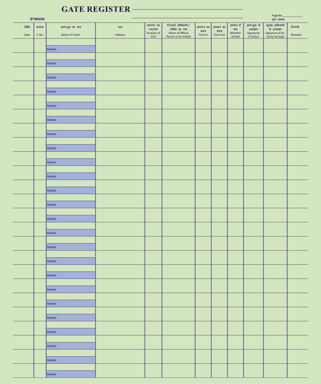 Gate Register – Trison
