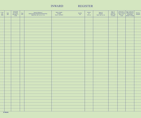 Inward Register – Trison